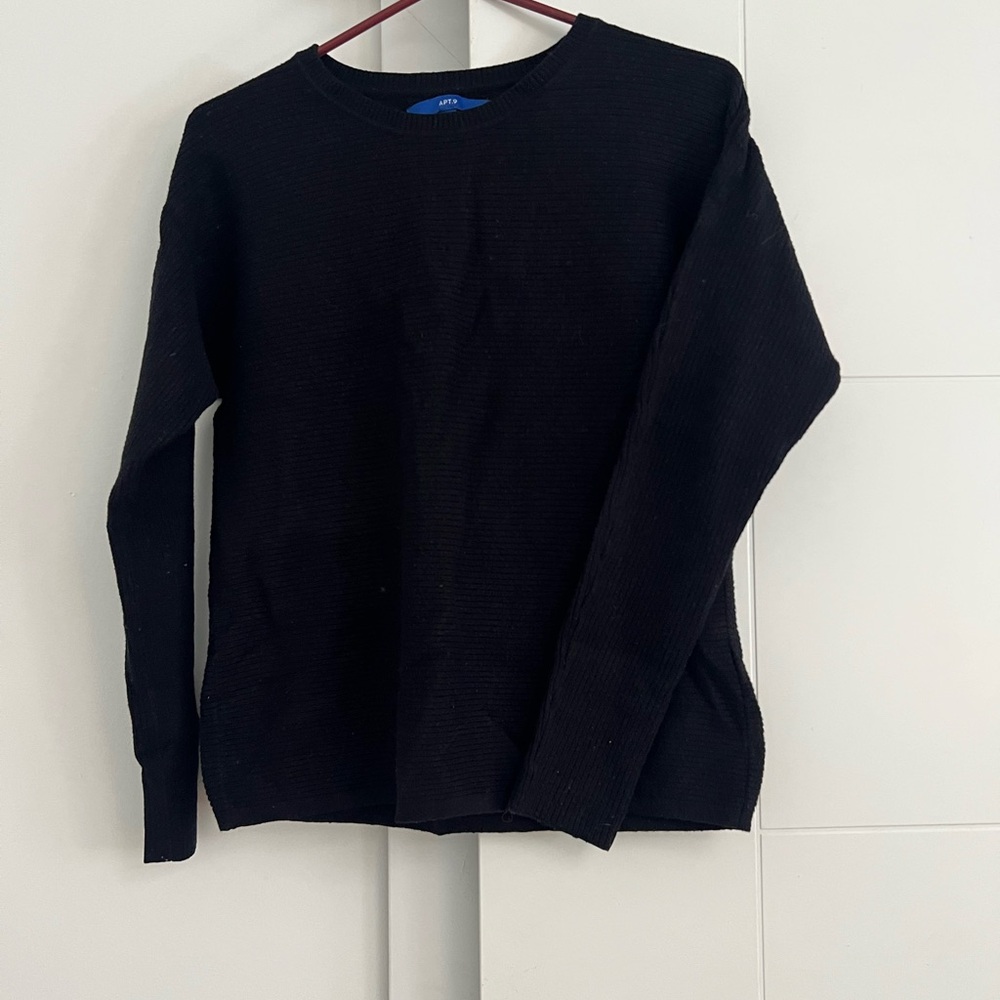 Apt. 9 Black Ribbed Knit Top
